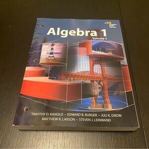 Houghton Mifflin Harcourt Algebra 1 Book Volumes 1